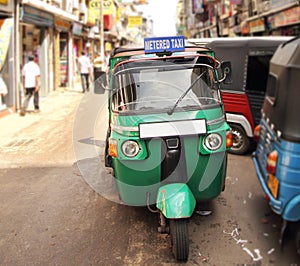 Tuk tuk taxi on the street