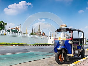 Tuk-Tuk, Thai traditional taxi in Bangkok Thailand