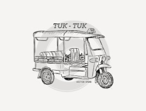 Tuk Tuk in Thailand vector.