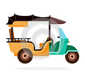 Tuk -Tuks taxi vector flat isolated