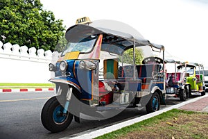 TukTuk a mechanized three-wheeled taxi