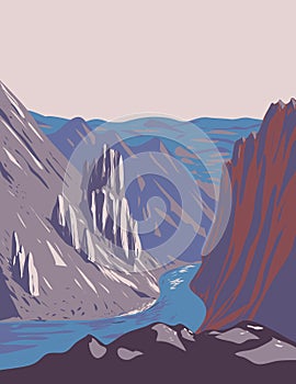 Tuktut Nogait National Park in the Northwest Territories of Canada WPA Poster Art