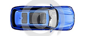 Tula, Russia. July 2, 2021: BMW X7 i50 blue luxury suv car isolated on white background. 3d illustration.