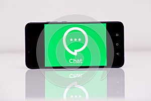 Tula 2.08.2019 Synology Chat on the phone display.