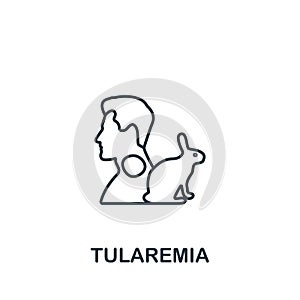 Tularemia icon. Monochrome simple Deseases icon for templates, web design and infographics