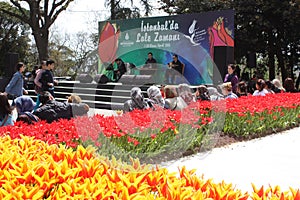 Tulip festival, emirgan park istanbul turkey