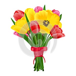 Tulip flower bouquet