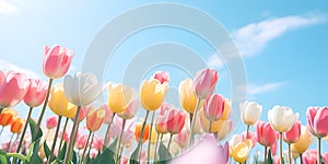 Tulip Garden Glory, A Stunning Floral Background to Fuel Your Creativity