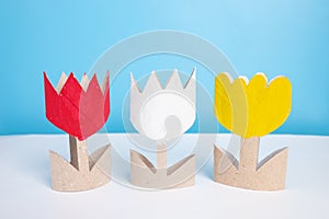 tulip paper craft, recycle concept