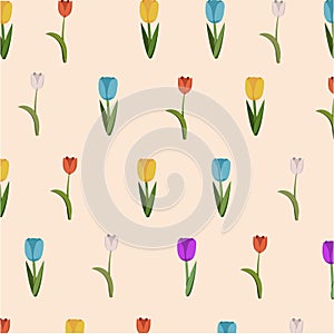 Tulip pattern vector