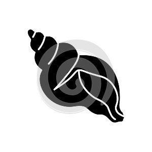 Tulip shell black glyph icon