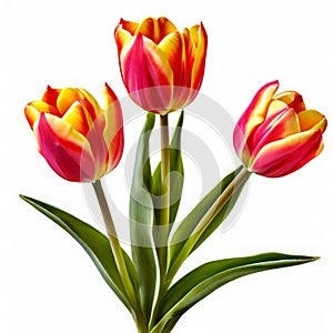 tulip tulipa spp spring blooming flowers with vibrant cup shape photo