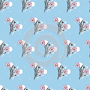 Tulip Whimsy Springtime Garden Vector Pattern