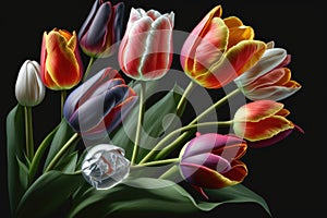 Tulips: These colorful and elegant flowers