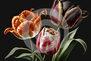 Tulips: These colorful and elegant flowers