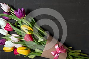 Tulips flowers background