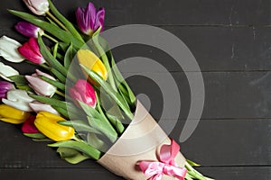 Tulips flowers background