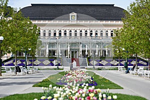 Tulips in front of the Congress House of Bad Ischl