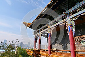 Tulou Temple of Beishan Mountain, Yongxing Temple in Xining Qinghai China