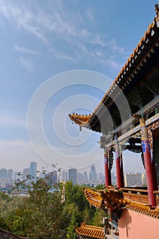 Tulou Temple of Beishan Mountain, Yongxing Temple in Xining Qinghai China