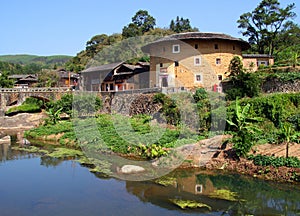 Tulou, traditional dwelling ethnic Hakka in Yongding, China