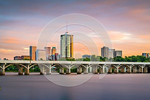 Tulsa, Oklahoma, USA downtown skyline on the Arkansas River