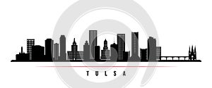 Tulsa skyline horizontal banner. photo