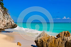Tulum beach near Cancun turquoise Caribbean