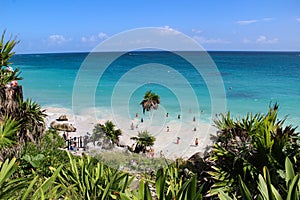 Tulum Beach in Tulum ruins, Mexico