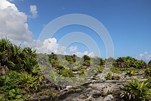 Tulum Beach in Tulum ruins, Mexico