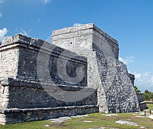 Tulum Mayan Ruins - Castillo / Temple of the Diving God and Temple of the Initial Series
