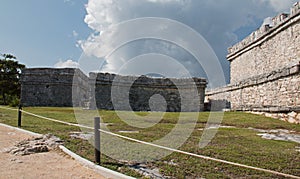 Tulum Mayan Ruins - Castillo / Temple of the Diving God and Temple of the Initial Series