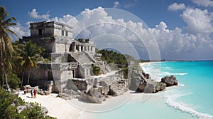 Tulum, mexico, stunning mayan ruins overlooking a fantastic beach, a must see destination.