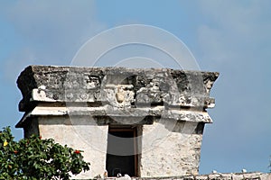 Tulum precolumbian temple ruins