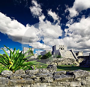 Tulum ruins in the Maya World near Cancun