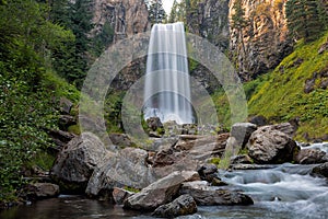 Tumalo Falls Closeup in Oregon USA