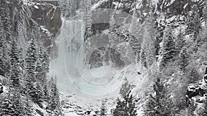 Tumalo Falls Oregon Winter Snow Close