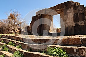 Tumba 105 Tomb 105 at the archaeological site of Monte Alban, Oaxaca, Mexico photo