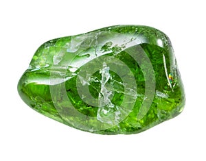 tumbled chromian diopside crystal isolated