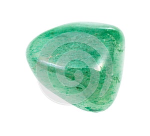 tumbled green Aventurine gem stone isolated photo