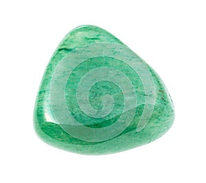 tumbled green Aventurine gemstone isolated
