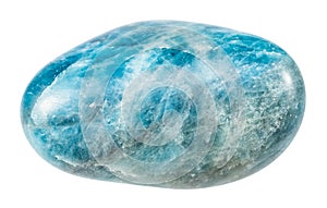 tumbled green blue apatite mineral isolated