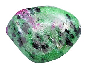 Tumbled green zoisite stone