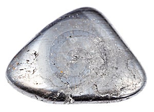 tumbled ilmenite ore isolated on white photo