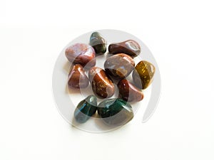 Tumbled jasper stones for crystal therapy treatments and reiki d