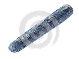 tumbled Kyanite gemstone on white