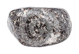 tumbled Magnetite (lodestone) gemstone isolated photo