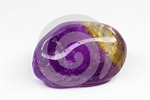Tumbled purple and yellow Ametrine crystal