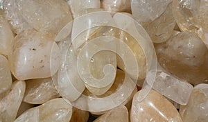 Tumbled scitrine gem stone as mineral rock