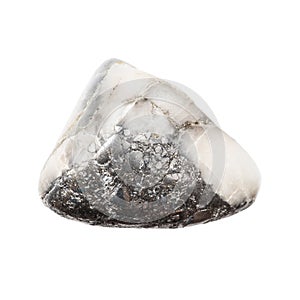 tumbled skutterudite ore isolated on white photo